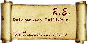 Reichenbach Emilián névjegykártya